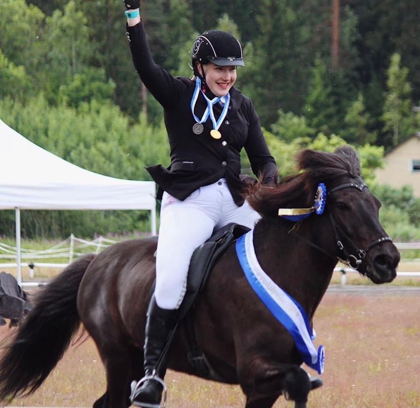 Finnish National Team rider Marleena Mönkäre and Svarta-Skotta frá Hala